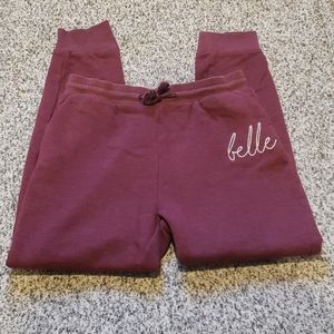 Girls Maroon Sweatpants "Belle"